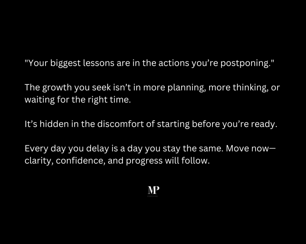 Postponing actions